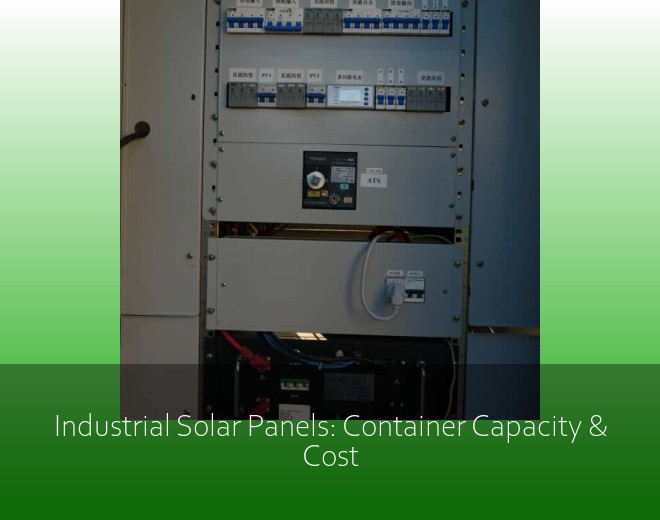 Industrial Solar Panels: Container Capacity & Cost